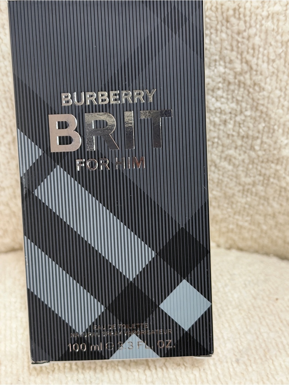 Burberry Brit For Him - Black & Gray Plaid Box